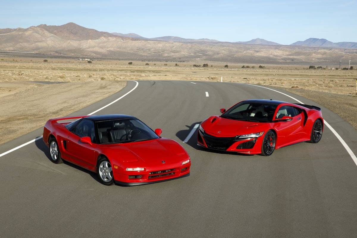 first and second generation Honda NSX