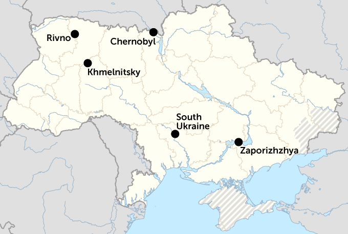 Ukraine Nuclear zones